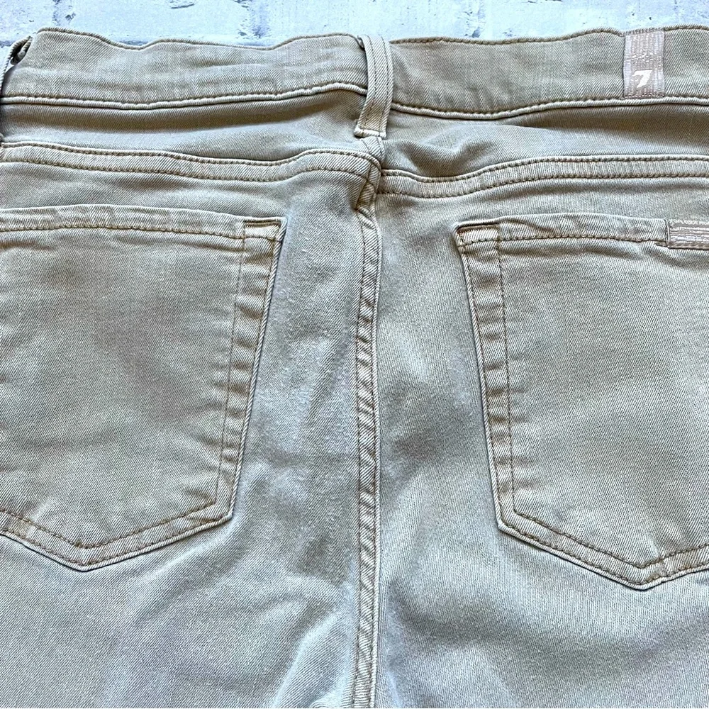 Seven 7 For All Mankind Women’s Skinny Ankle Jeans Tan Brown Size 28 Trendy Fall - Picture 13 of 14